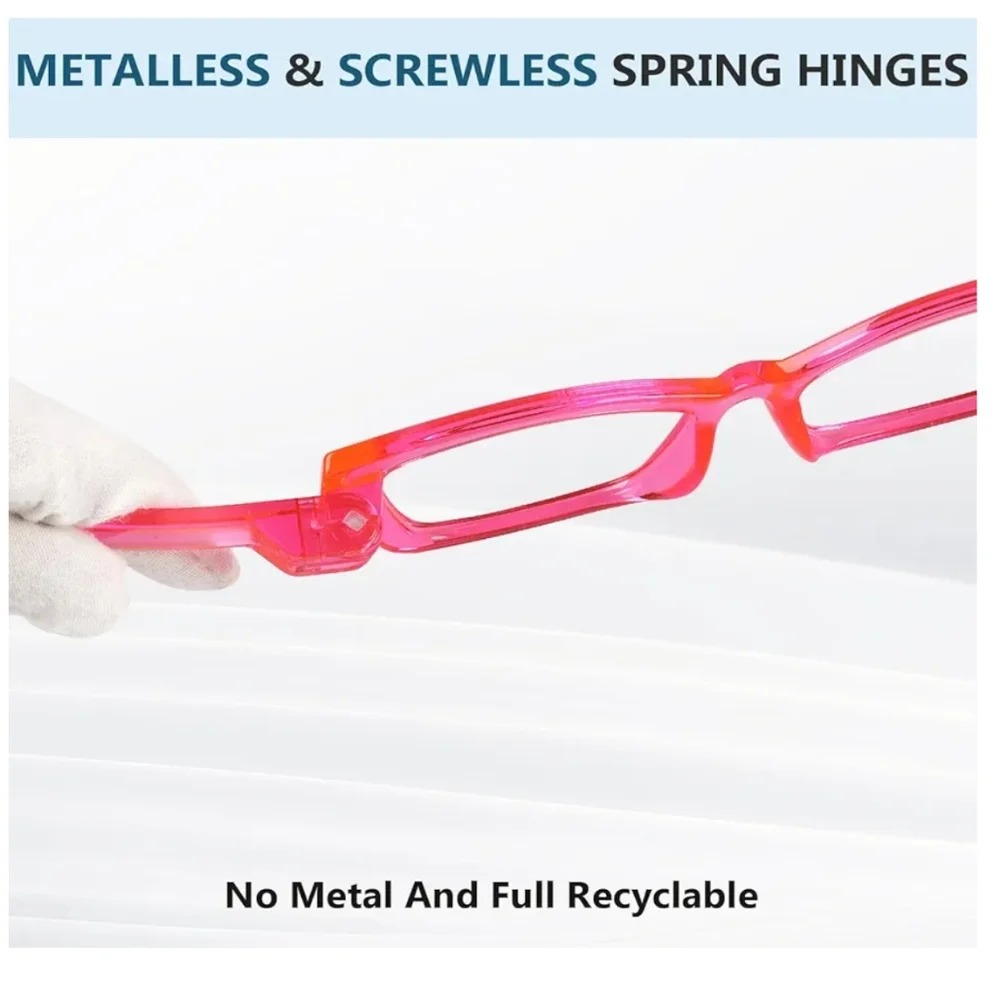 New Eyekepper Metalless Cat Eye Reading Glasses w/Screwless Spring Hinges. +2.00